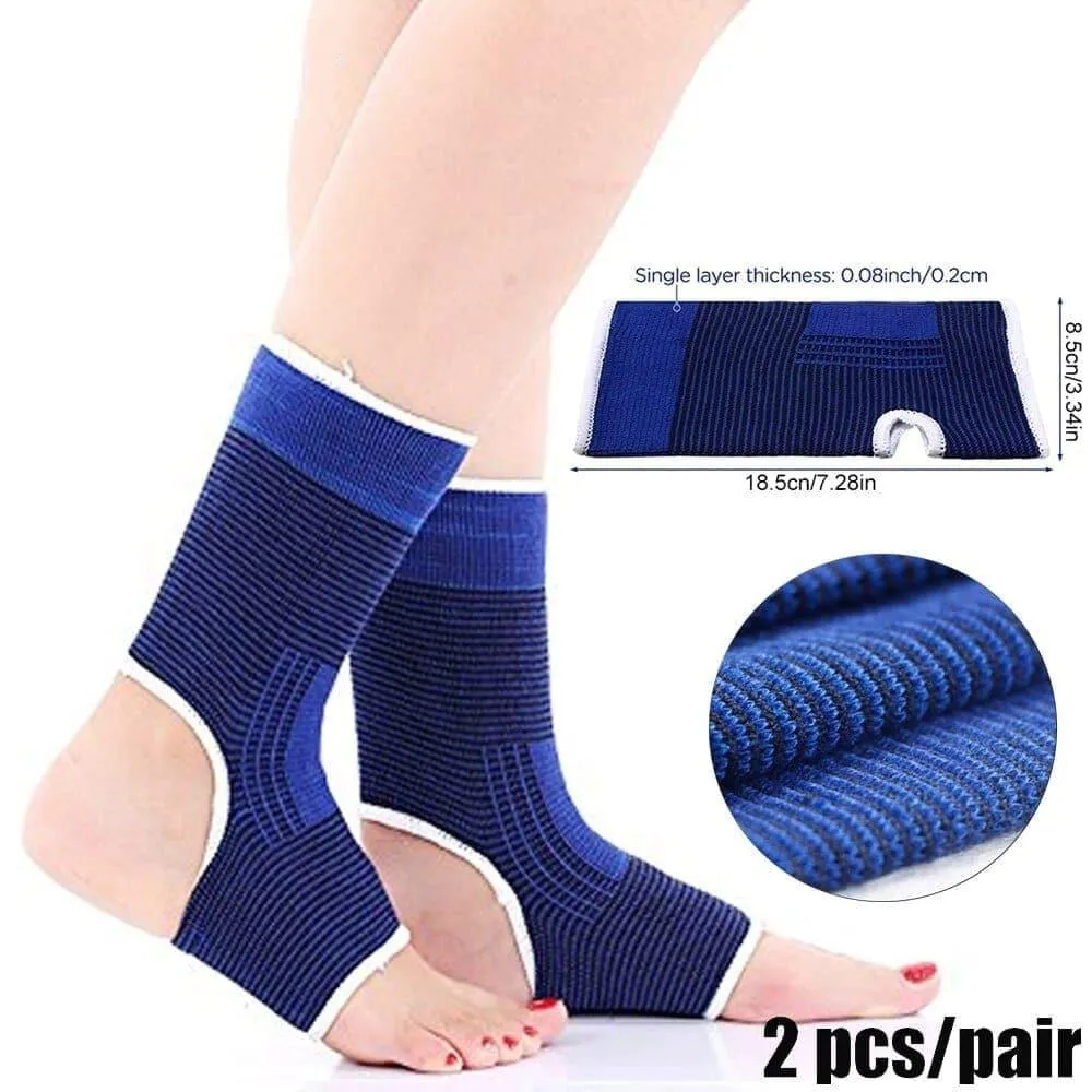 1 Pair Professional Elastic Knitted Ankle Support Band Ankle Brace for Ankle Sprain Sports Protects Shoes Ankle Therapy