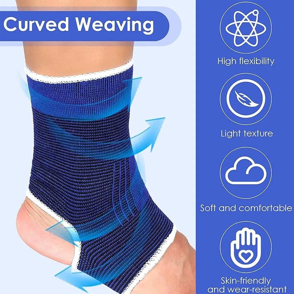 1 Pair Professional Elastic Knitted Ankle Support Band Ankle Brace for Ankle Sprain Sports Protects Shoes Ankle Therapy