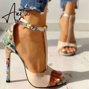 10cm Super High Heels Ladies Increased Stiletto Open Toe Sandals with Heel Women's Shoes Womens Fashion Summer Sexy