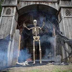 8 Foot Towering Skeleton With Projection Eye