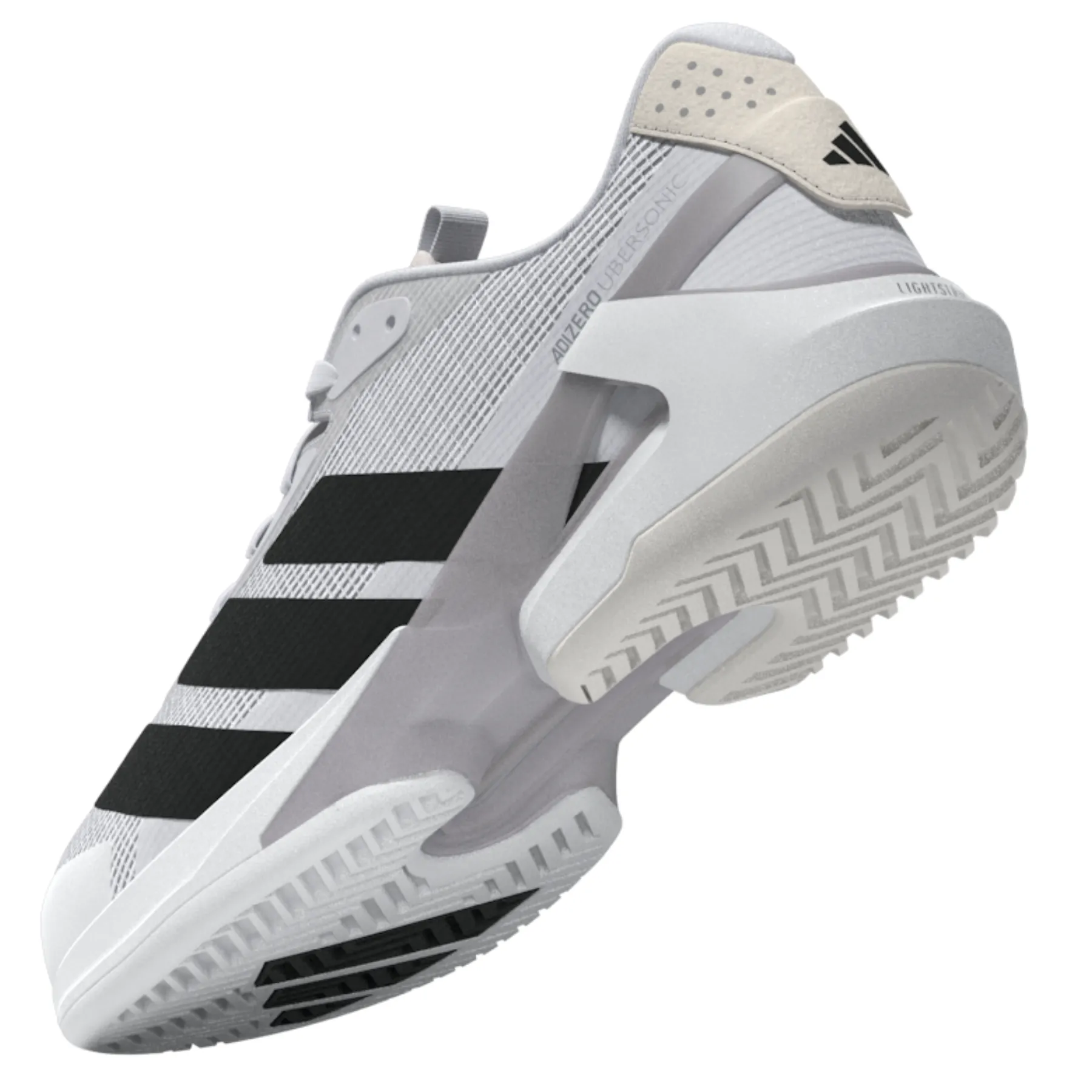 Adidas Adizero Ubersonic 5M Men Tennis Shoes - Cloud White / Core Black / Silver Metallic