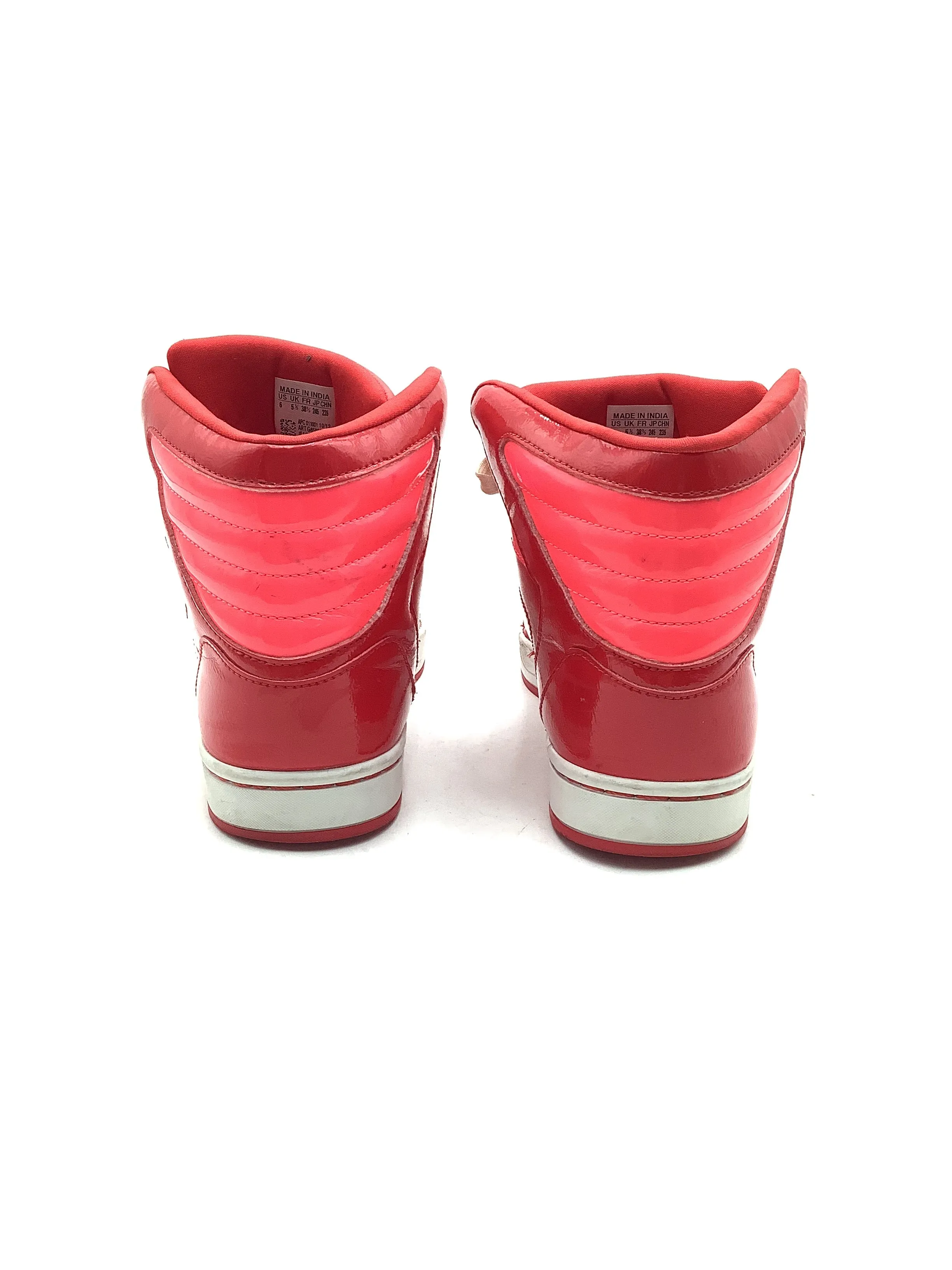 Adidas Unisex Tennies Red Hi Tops Size: 6