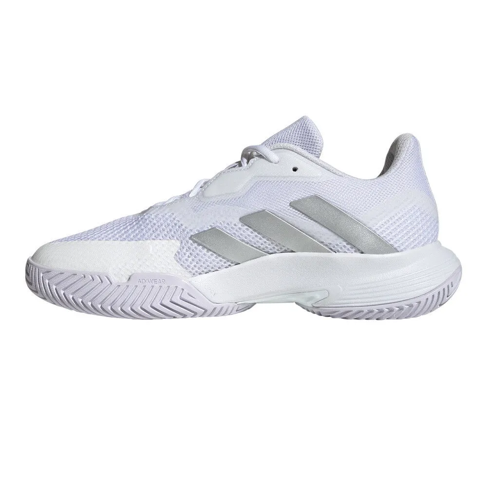 Adidas Women's CourtJam Control Tennis Shoes White Silver