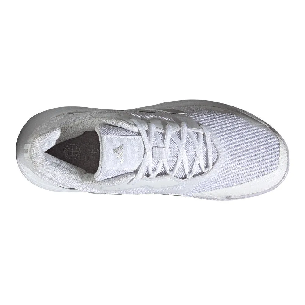 Adidas Women's CourtJam Control Tennis Shoes White Silver