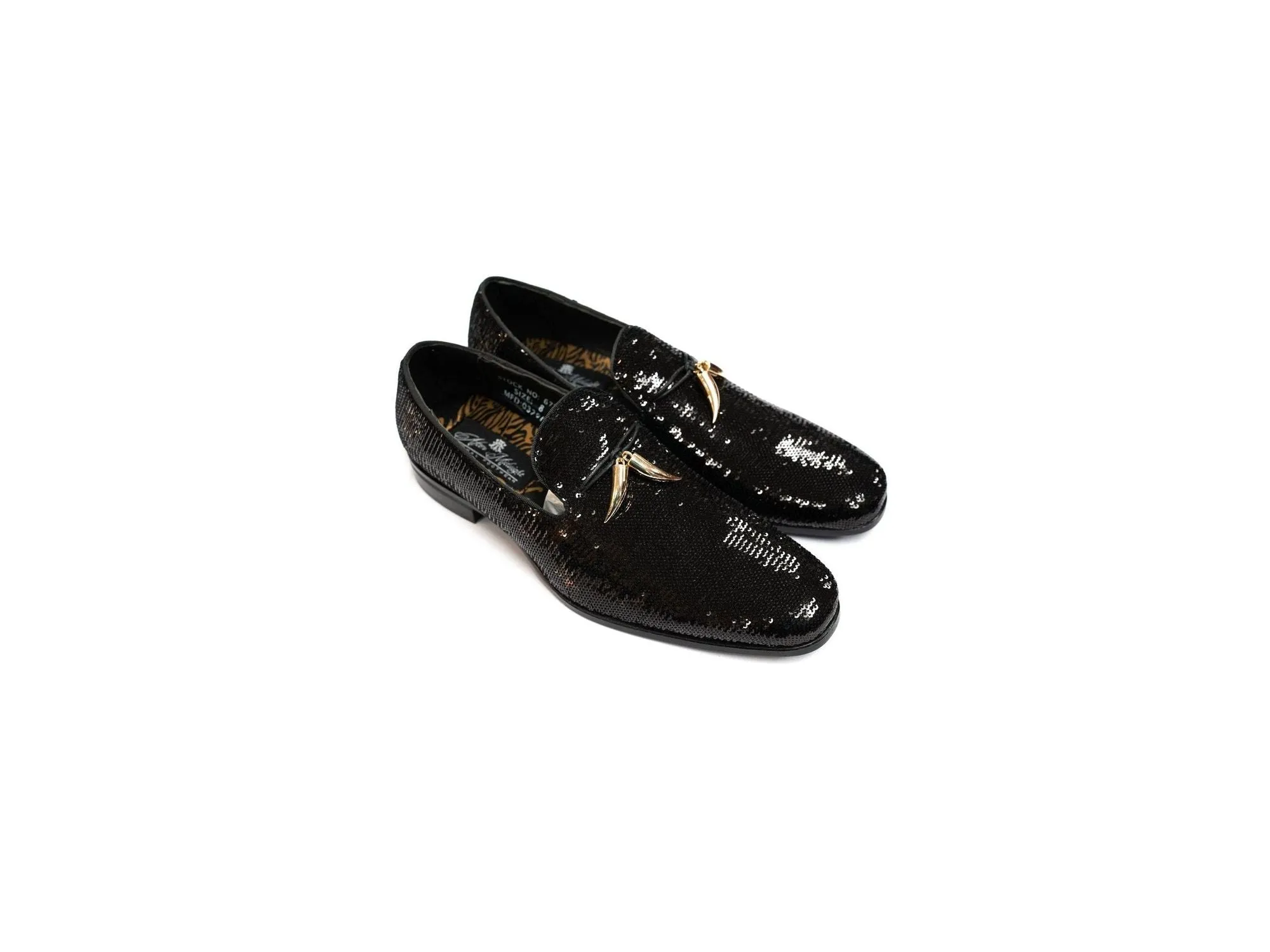 After Midnight Tassel Sequin Formal Loafer in Black