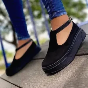 Amozae-Back  To School Outfit   2024 New Women's Platform Vulcanized Summer Flats Women Casual Loafers Plus Size Female Buckle Strap Shoes Fashion Footwear