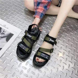 Amozae  Platform Women's Sandals Summer Shoes Women Thick Sole Slides Fashion Breathable Women Sandals Casual Adjustable Wide