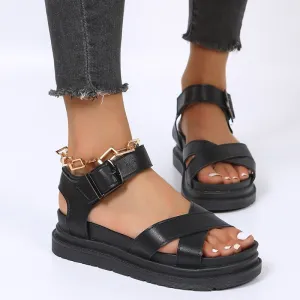 Amozae  Summer Women's Wedge Platform Sandals Fashion Open Toe Shoes Woman Sandals Ladies Casual Sandalias Mujer Verano 2024