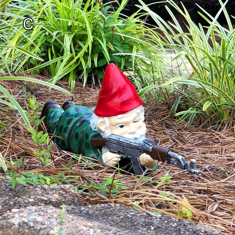 Army Gnome Garden Statue