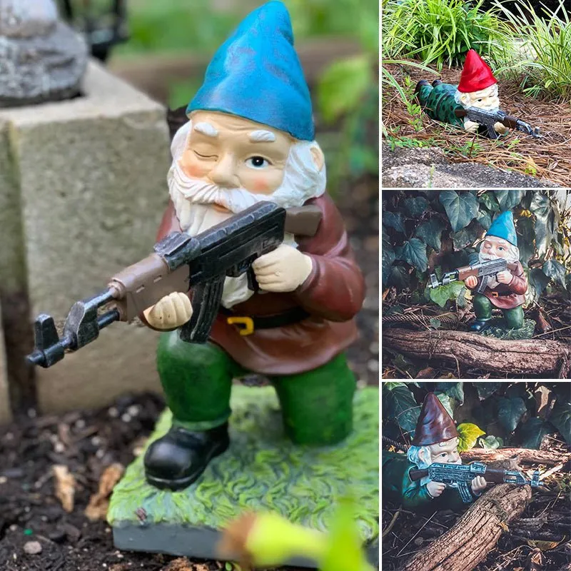 Army Gnome Garden Statue