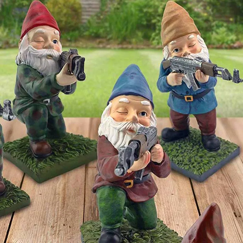 Army Gnome Garden Statue