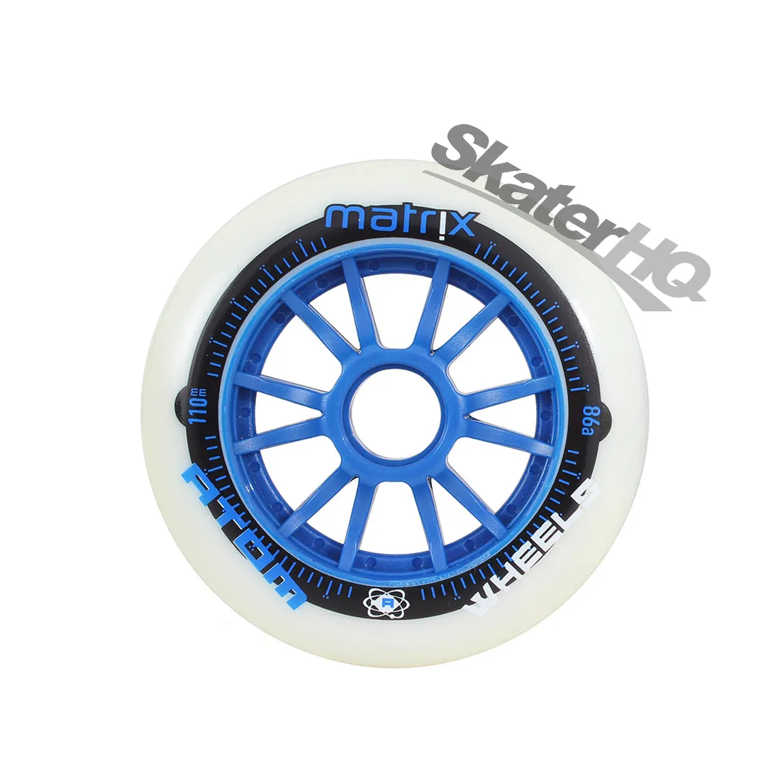 Atom Matrix 110mm 86a Single - White/Blue