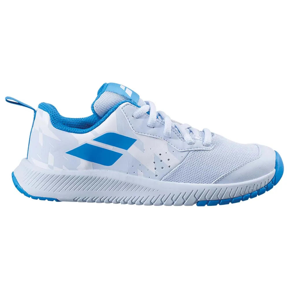 Babolat Pulsion All Court Tennis Shoes (Junior) - White/Illusion Blue