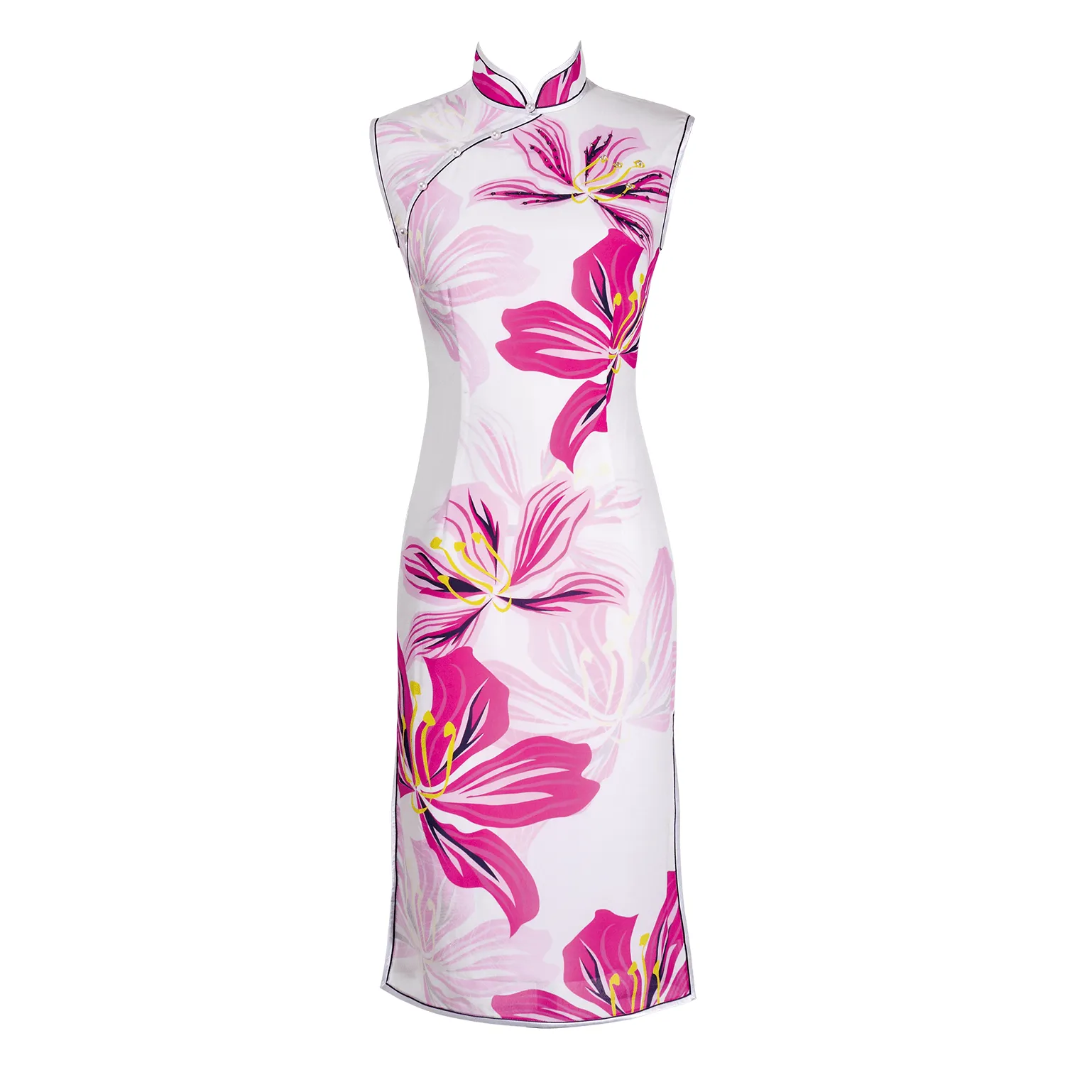 【BAUHINIA】100% Silk Cheongsam (Sleeveless / Regular Fit)