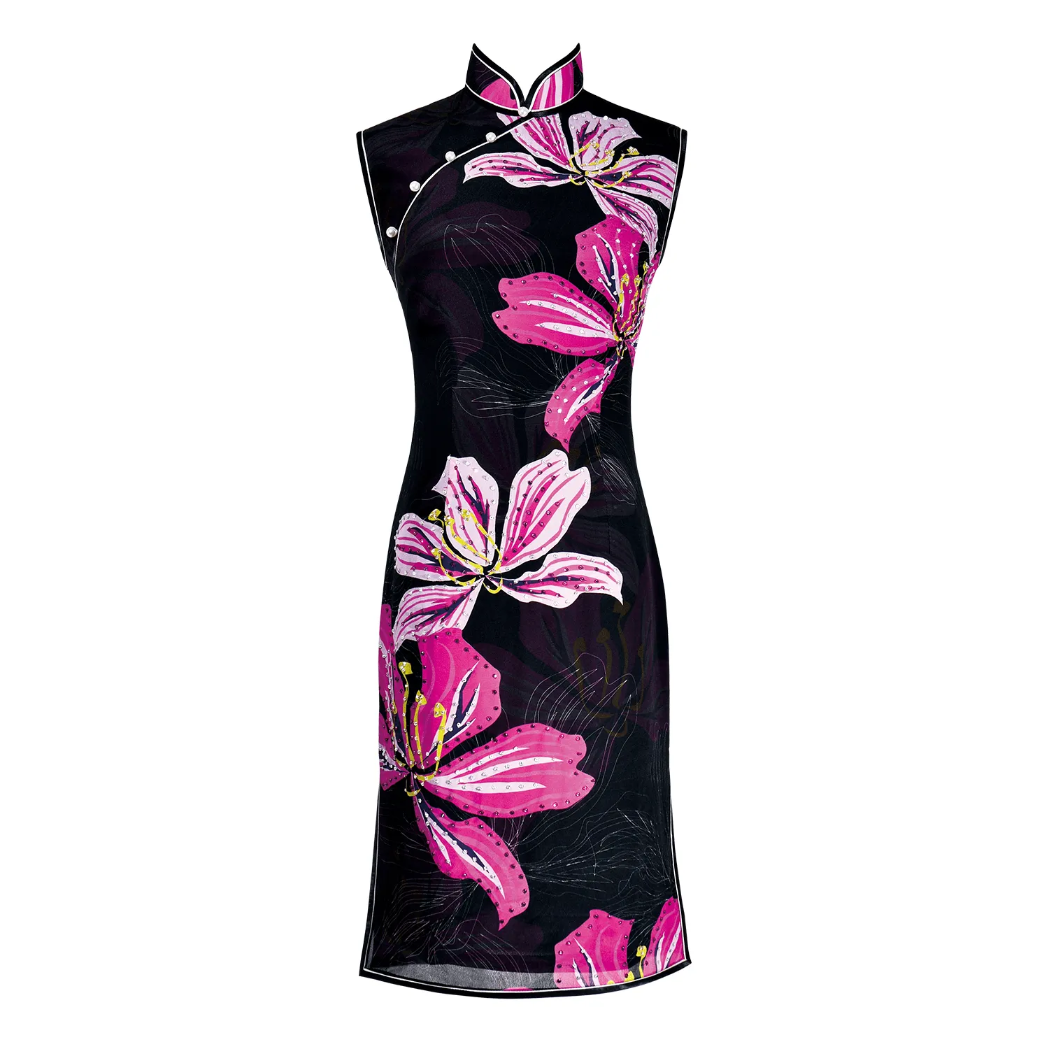 【BAUHINIA】100% Silk Cheongsam (Sleeveless / Regular Fit)