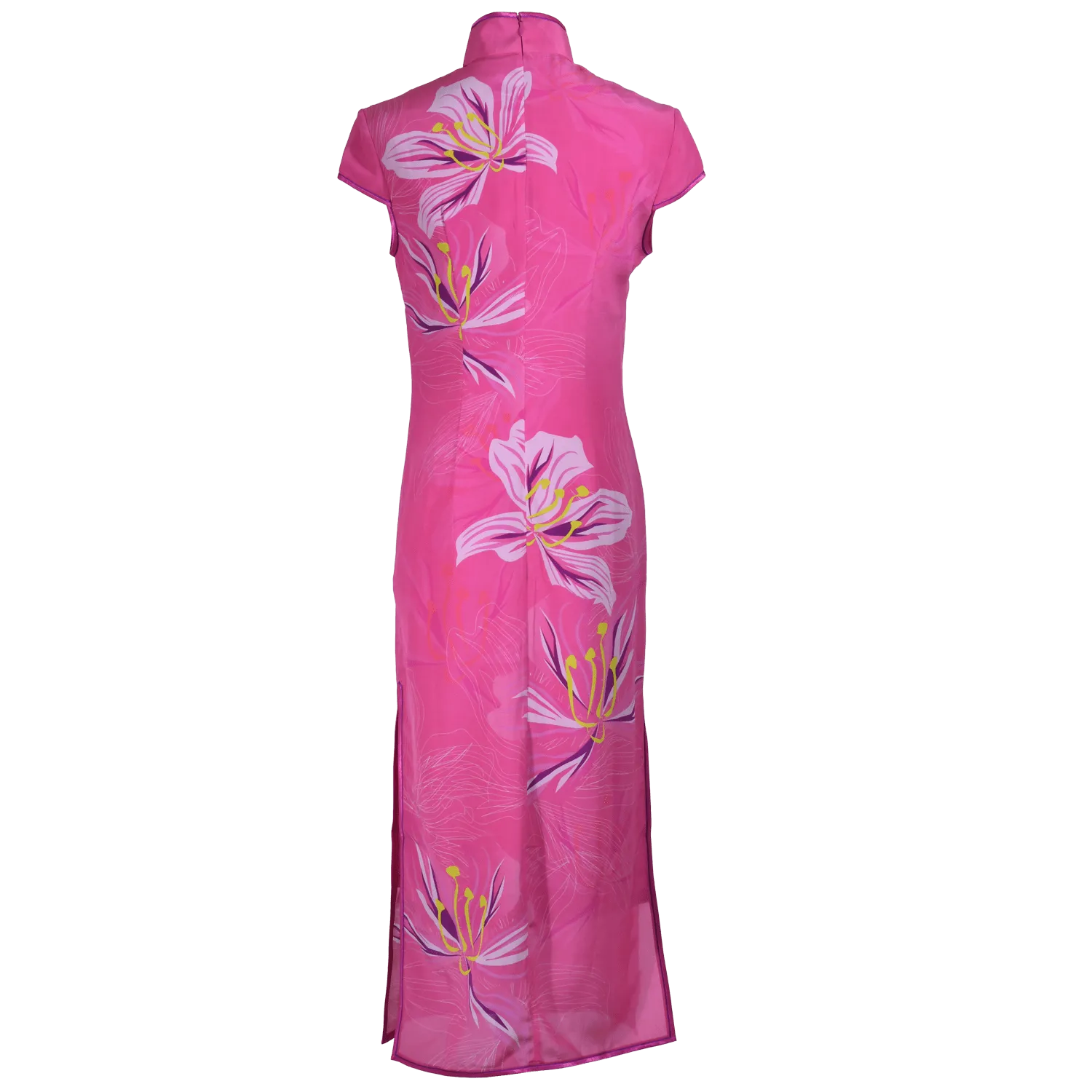 【BAUHINIA】100% Silk Crystal Cheongsam (Cap Sleeve)