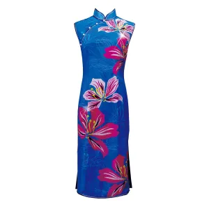 【BAUHINIA】100% Silk Crystal Cheongsam (Sleeveless)