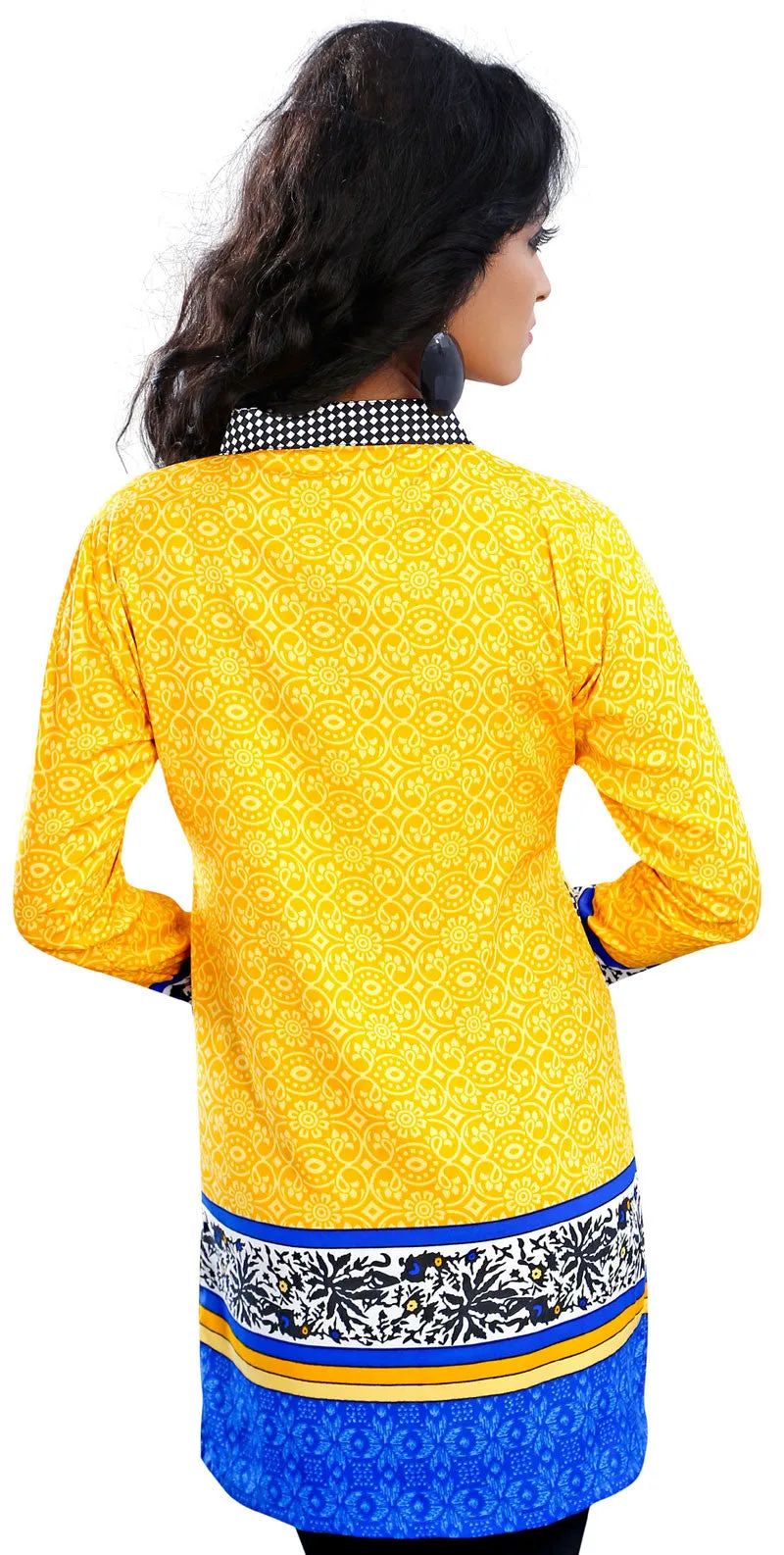 Bright Yellow Indian Kurti for Women – Trendy Short Kurti