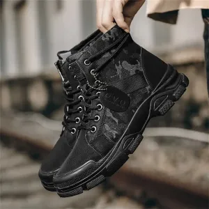 Camouflage High Top Canvas Boots - KA4850 Men's Casual Shoes