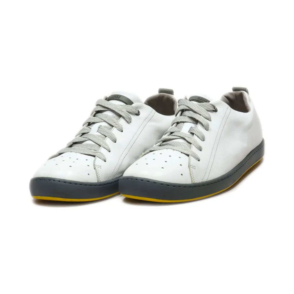 Camper Casual Lace Ups Pu Leather White Colour For Men