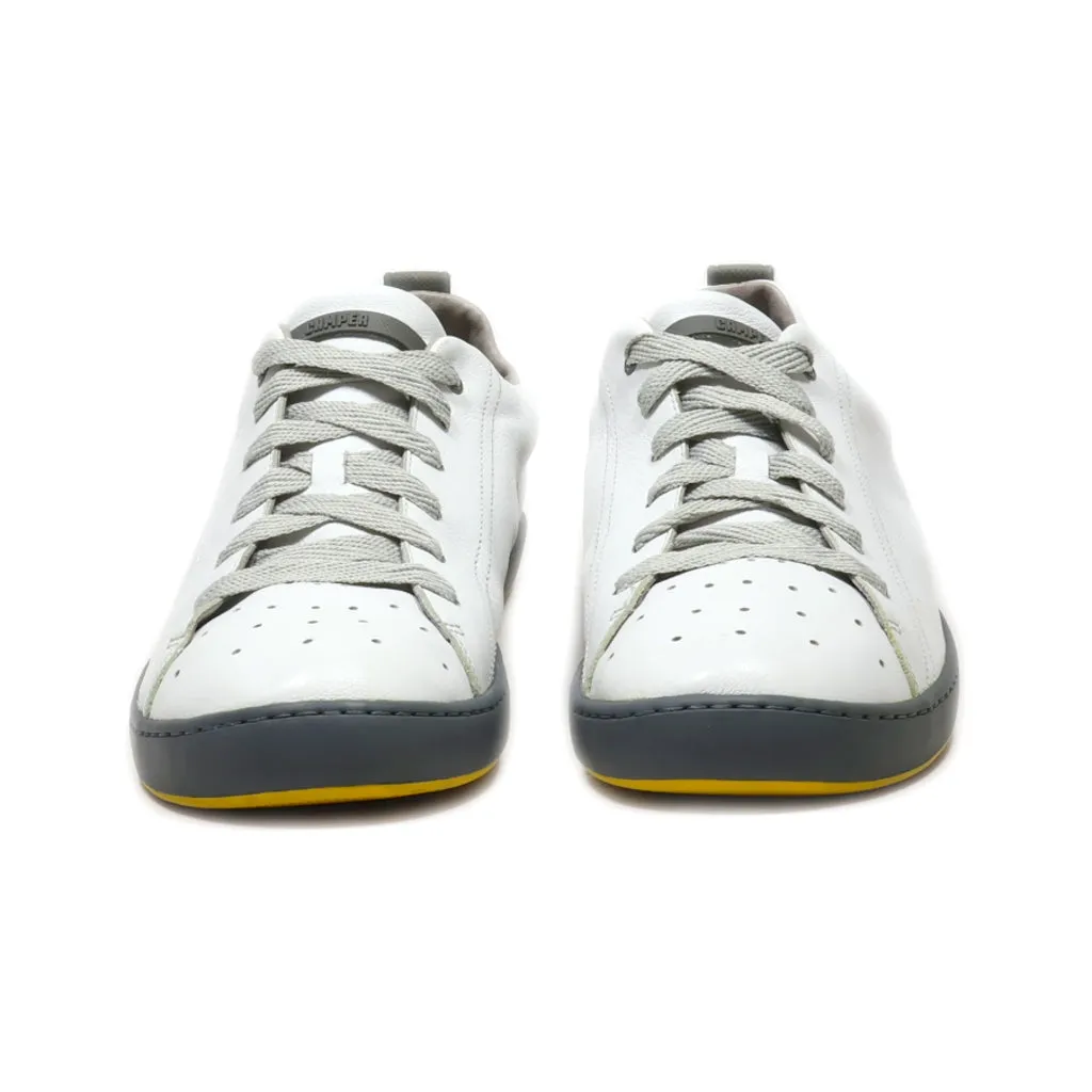 Camper Casual Lace Ups Pu Leather White Colour For Men