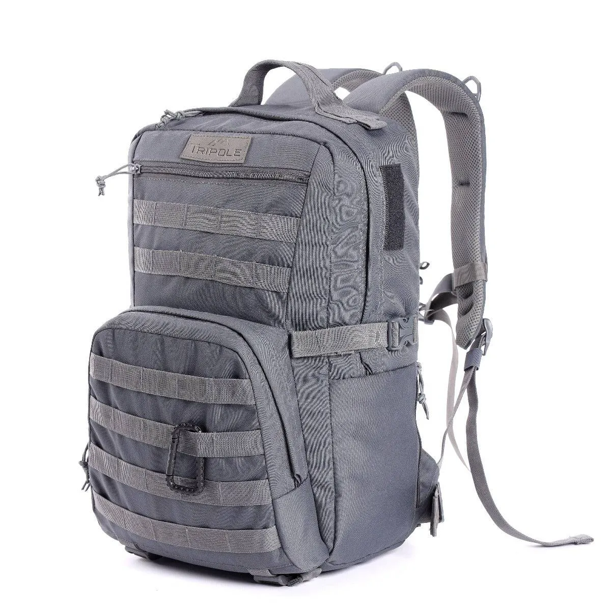 Captain Tactical Backpack with MOLLE Webbing and Carabiner -  25 Litres - Grey