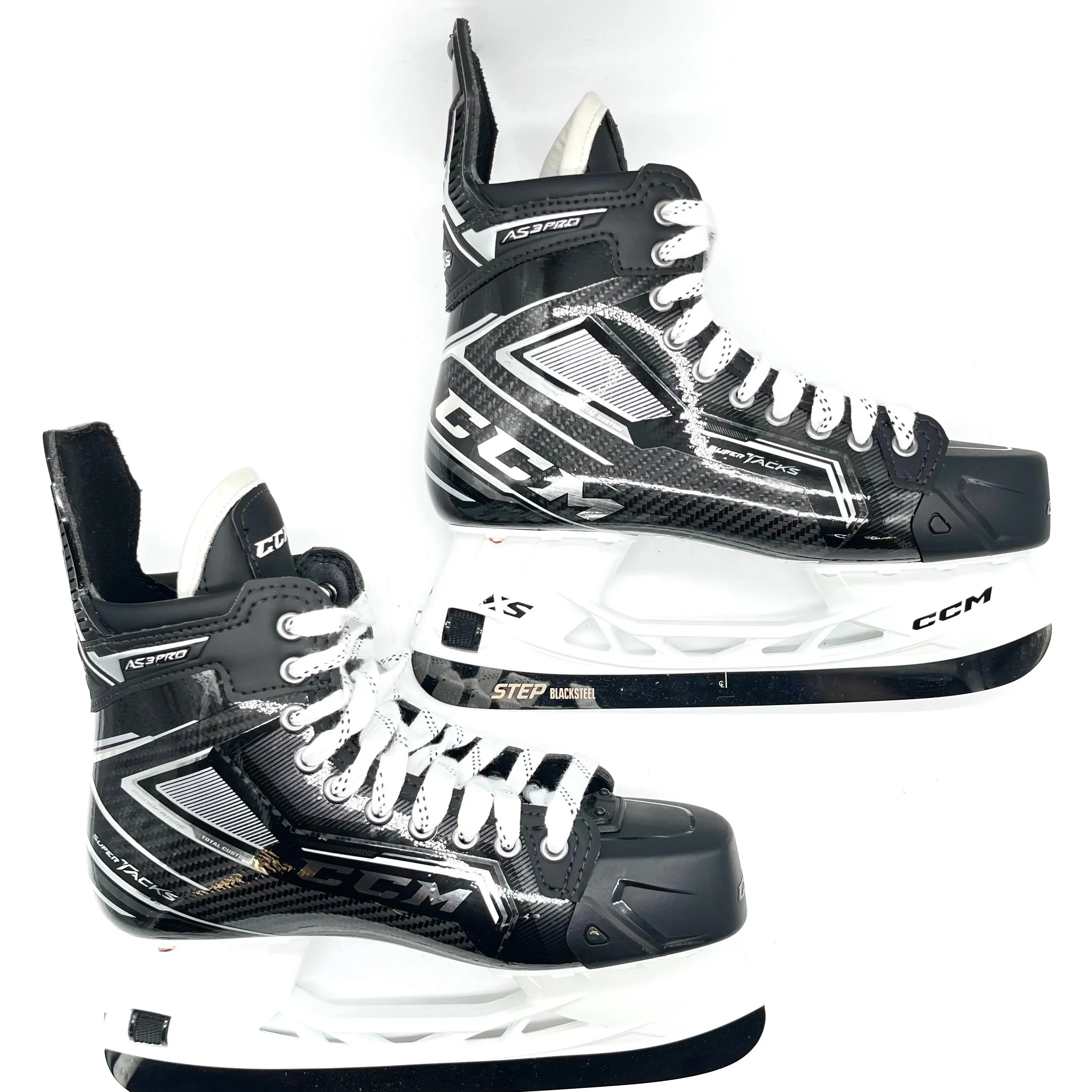 CCM SuperTacks AS3 Pro - Pro Stock Hockey Skates - Size 9D (Chrome)