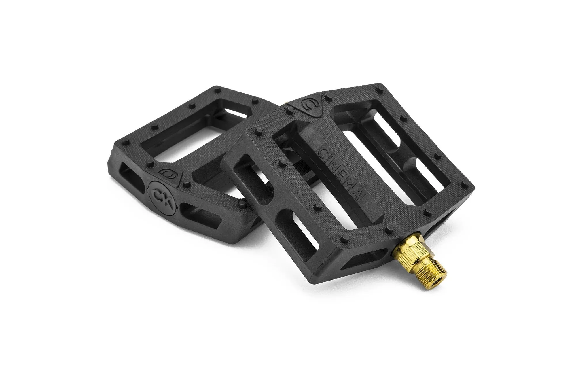 Cinema BMX CK Pedals - Black/Gold Spindle