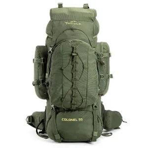 Colonel Series Rucksack   Detachable Day Pack & Rain Cover - 95 Litres - Army Green