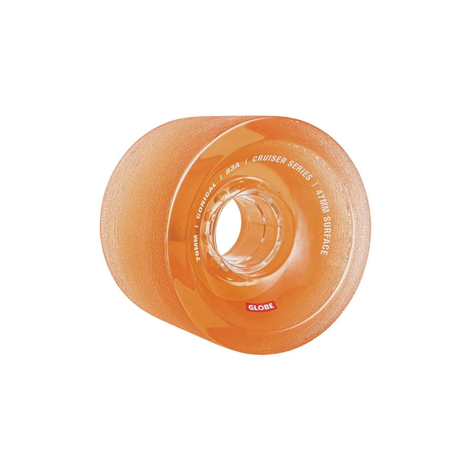 Conical Cruiser Wheel 70mm Clear Amber