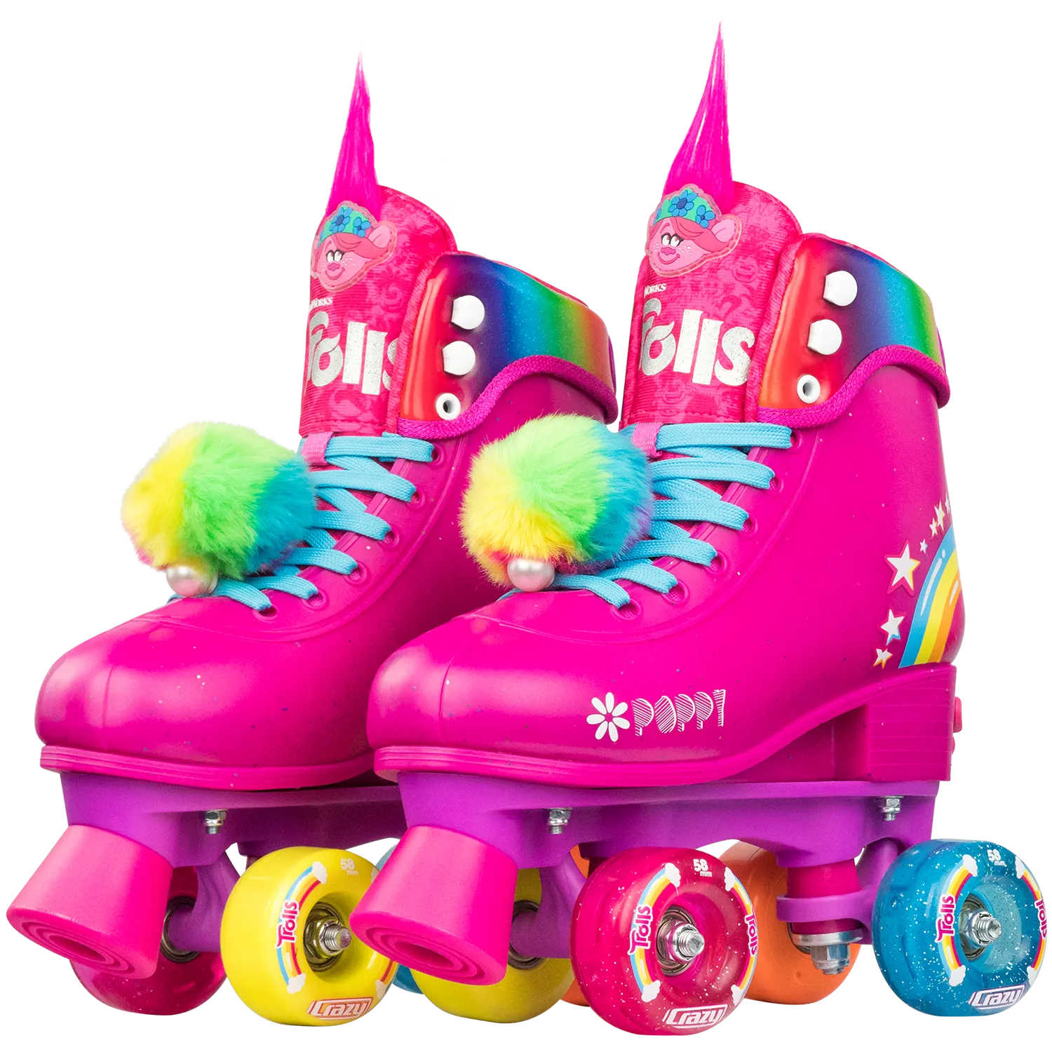 Crazy Adjustable Roller Skates Trolls Poppy