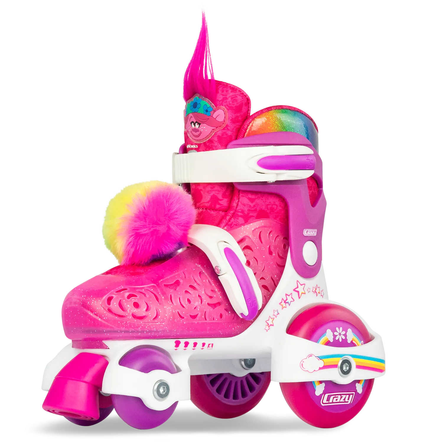 Crazy Klip Klop Adjustable Roller Skates Trolls Poppy (J11-1)