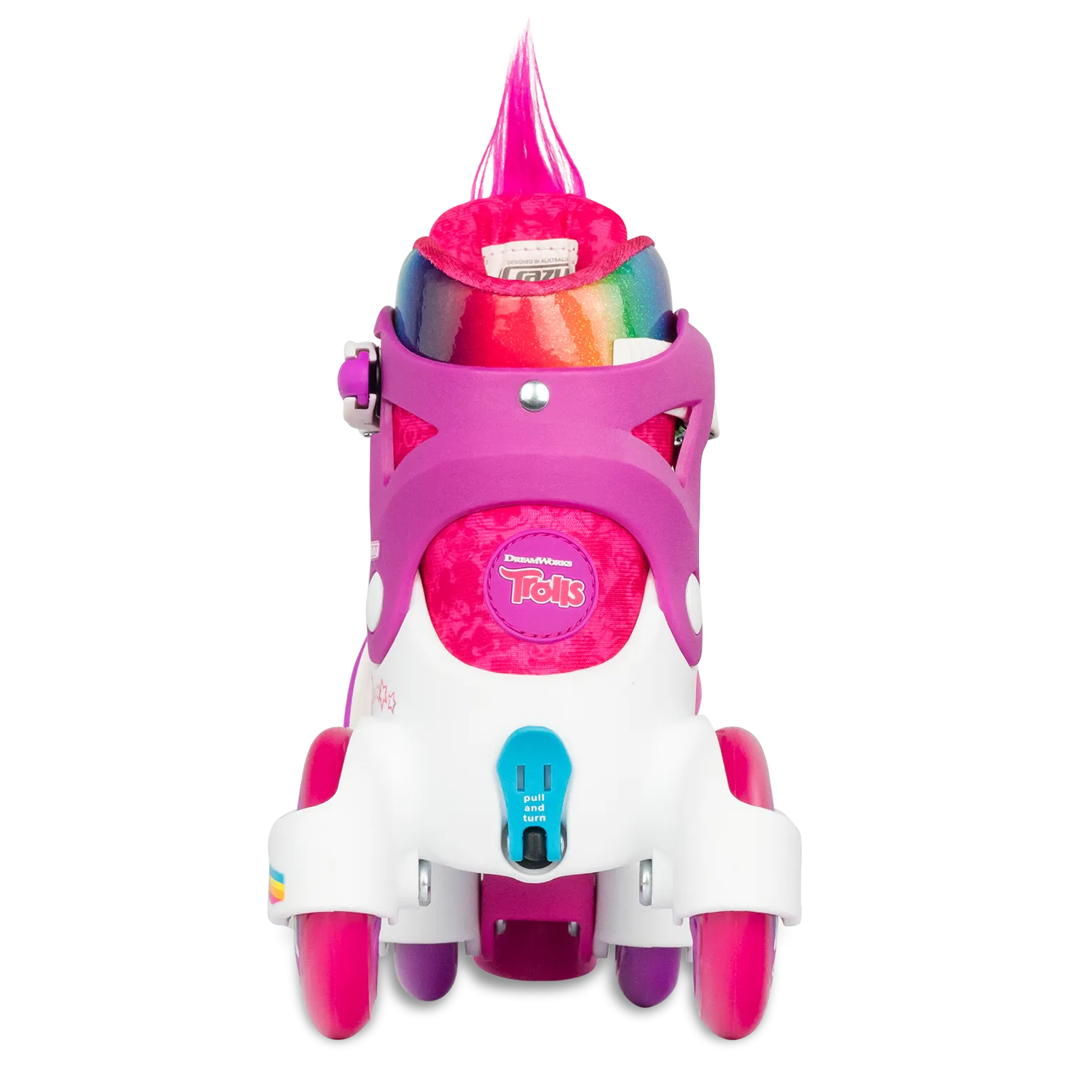 Crazy Klip Klop Adjustable Roller Skates Trolls Poppy (J11-1)