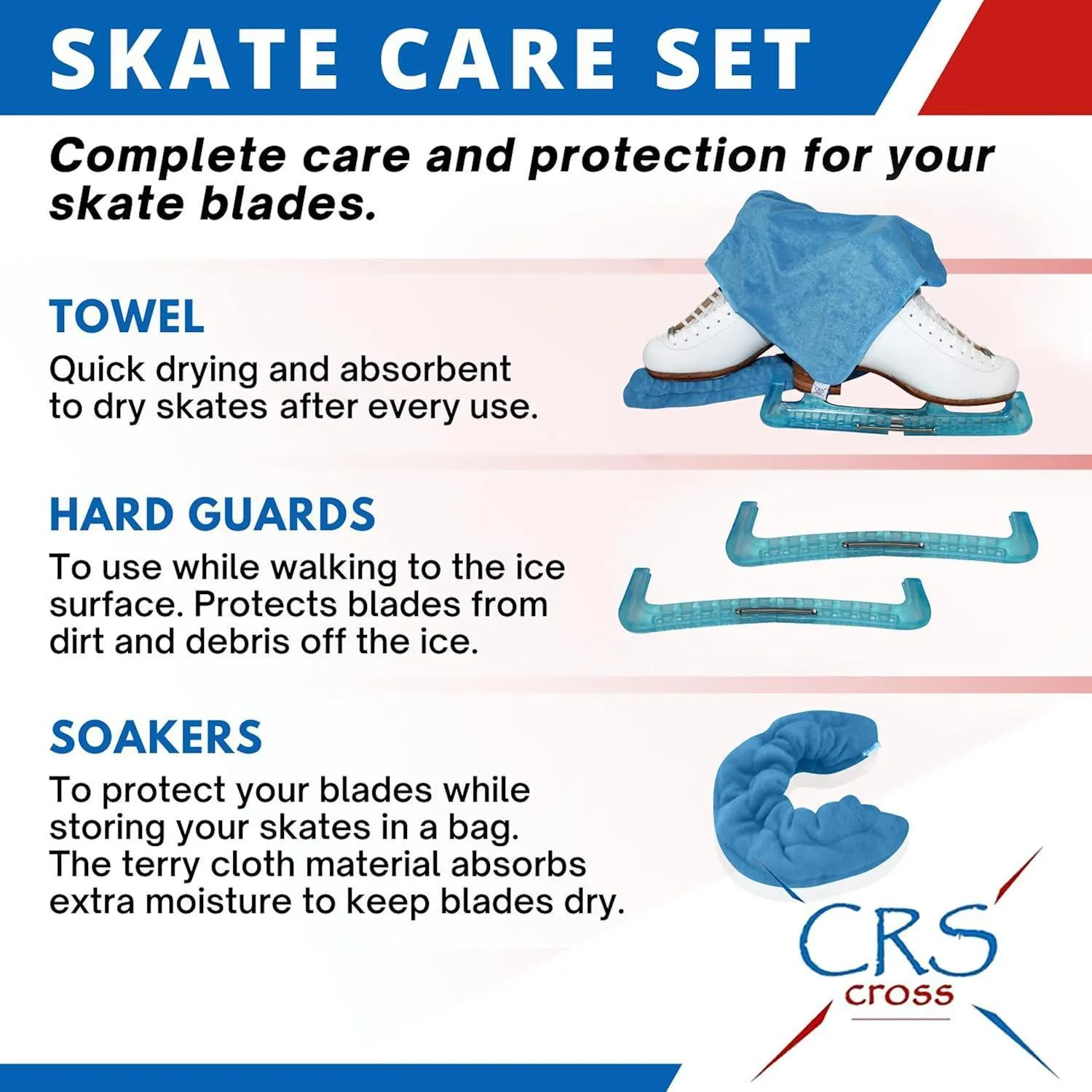 CRS Cross Skate Guards, Soakers and Towel