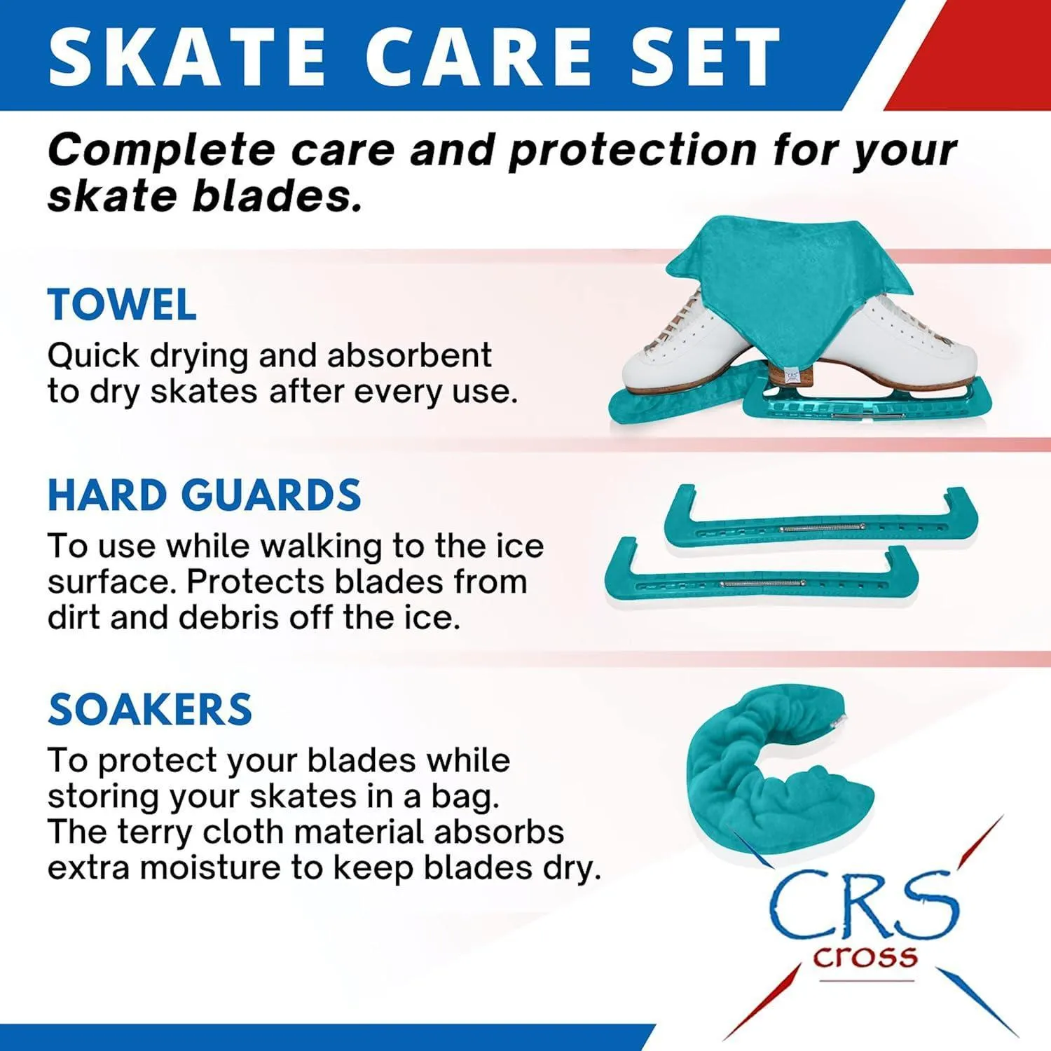 CRS Cross Skate Guards, Soakers and Towel