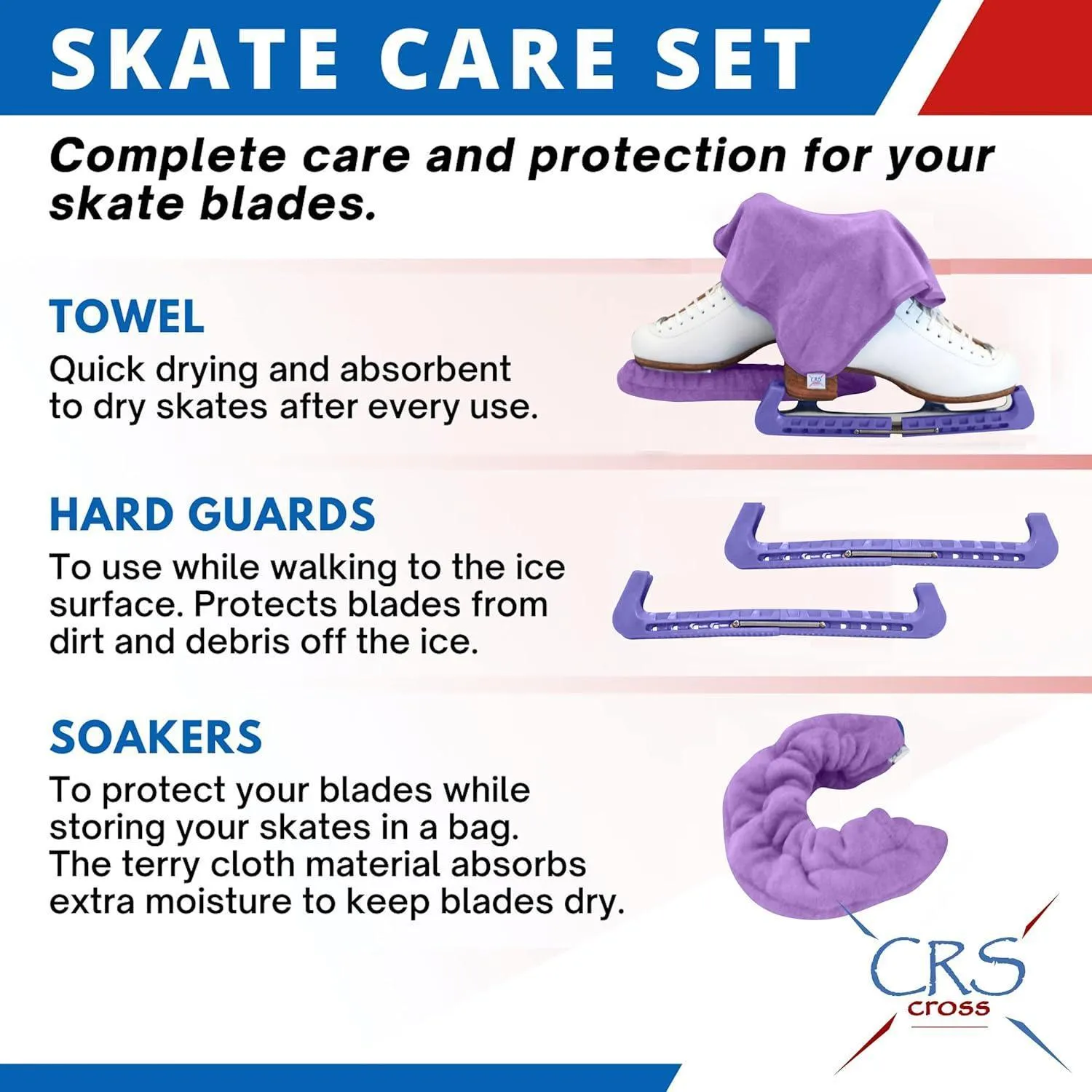 CRS Cross Skate Guards, Soakers and Towel