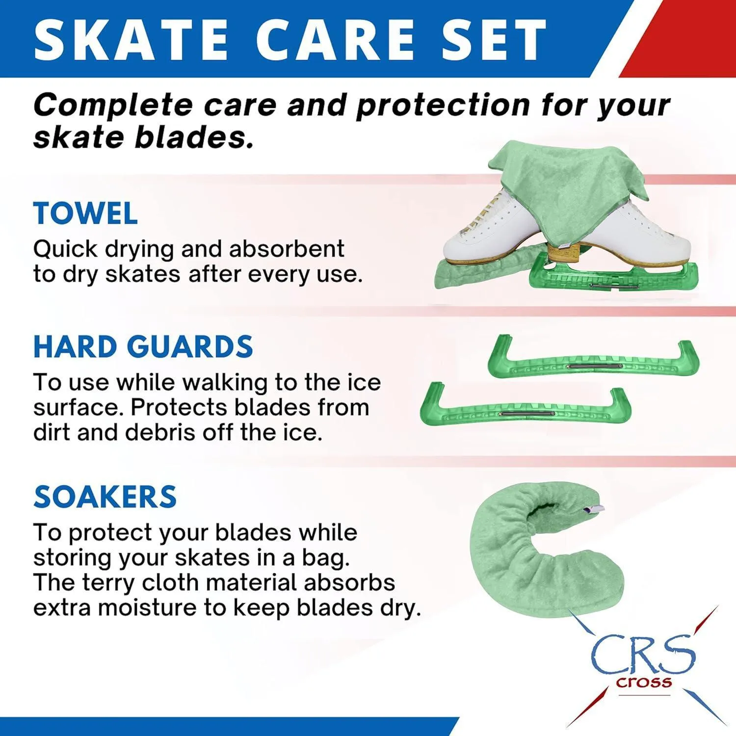 CRS Cross Skate Guards, Soakers and Towel