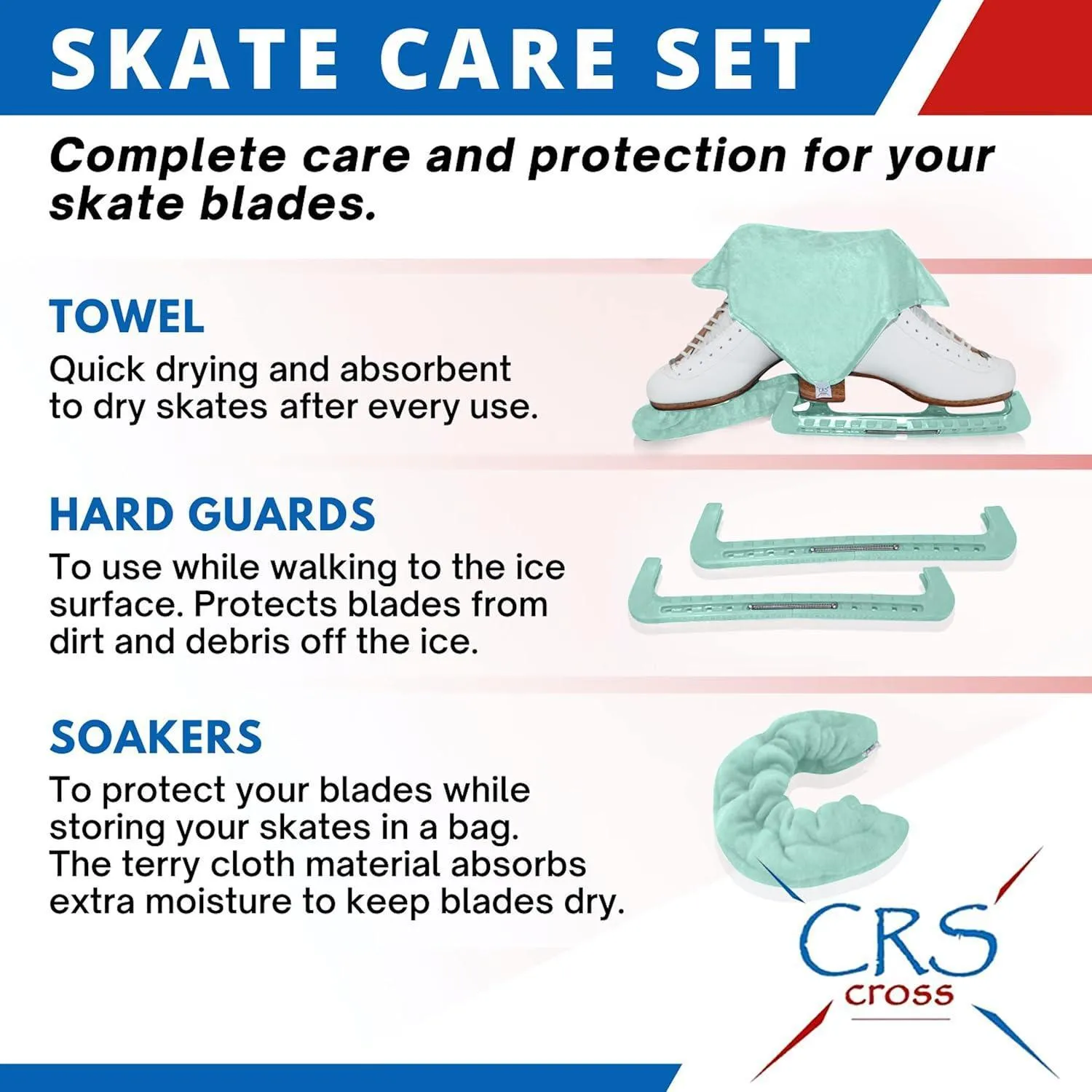 CRS Cross Skate Guards, Soakers and Towel