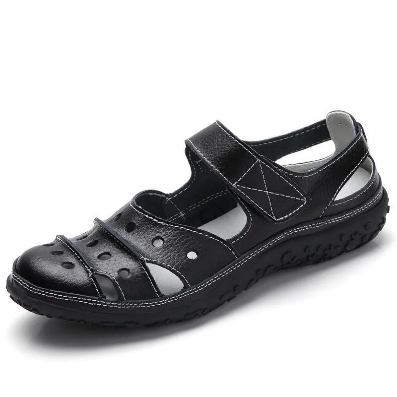 Damen Weiche rutschfeste bequeme Lochsandalen für Sandalen