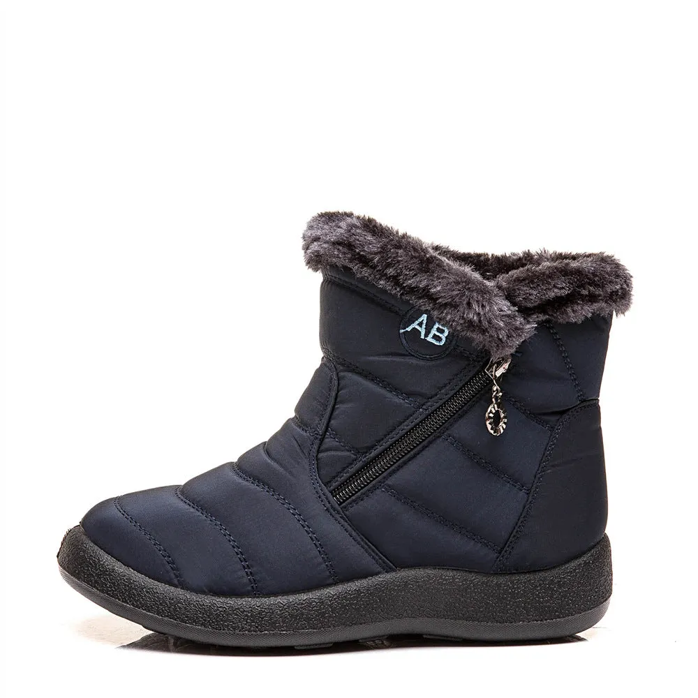 Damen Winter Schneeschuhe Knöchel Kurze Stiefel Slip On Wasserdichte Outdoor Damen Stiefeletten Pelzgefüttert Warme Schuhe