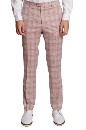 Downing Pants - slim - Pink Mauve Check