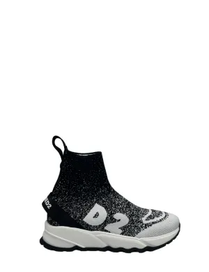 Dsquared2 Dsquared2 Hi-Top Run DS2 Sock Sneakers - Black/white