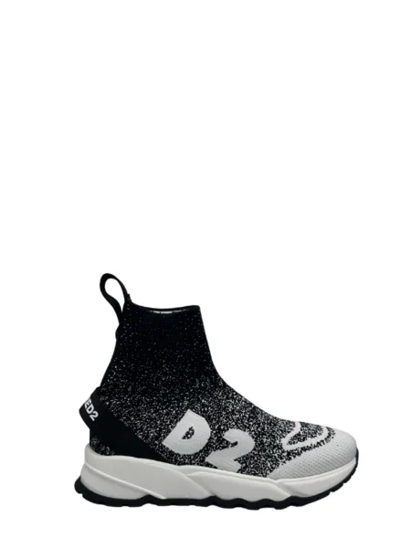 Dsquared2 Dsquared2 Hi-Top Run DS2 Sock Sneakers - Black/white