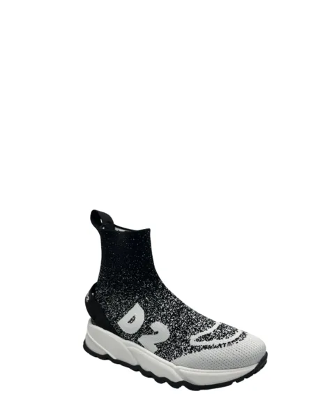 Dsquared2 Dsquared2 Hi-Top Run DS2 Sock Sneakers - Black/white