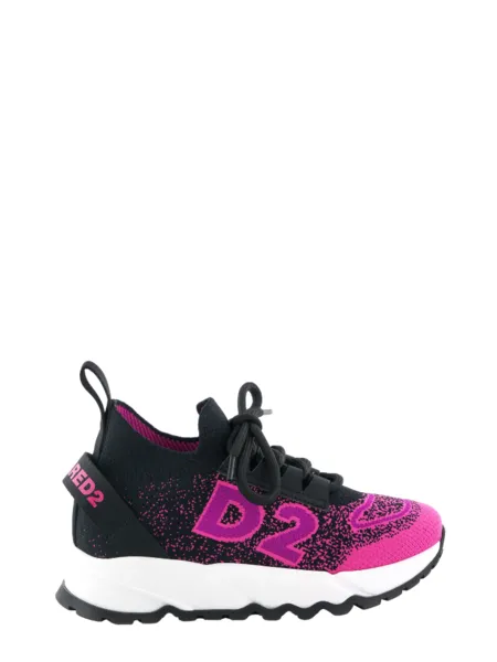 Dsquared2 Dsquared2 Run DS2 Sock Sneakers Lace Up - Black/Fuchsia