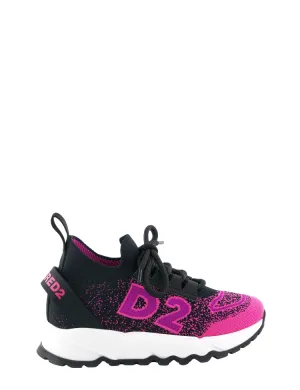 Dsquared2 Dsquared2 Run DS2 Sock Sneakers Lace Up - Black/Fuchsia