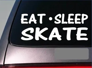 Eat Sleep Skate Sticker *H5* 8" vinyl inline skates roller ice hockey figure