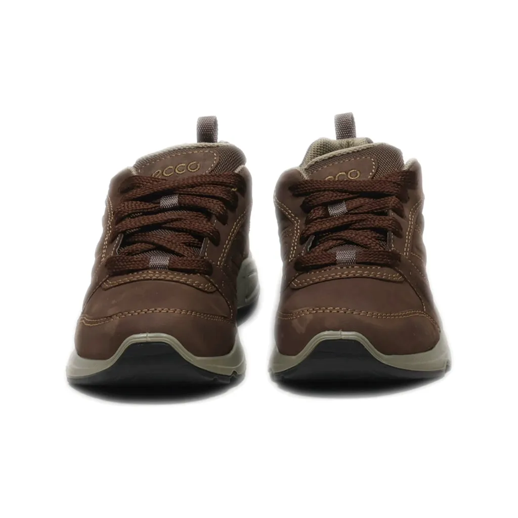 Ecco Lace Ups Nubuck Brown Colour For Women