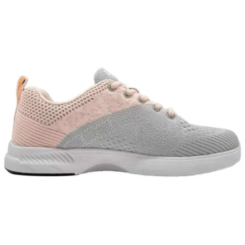 ELITE Women's Comfort Lace Up Grey/Peach Bowling Shoes