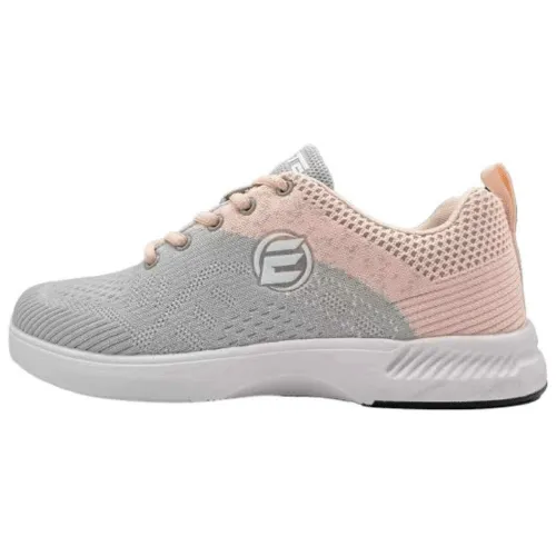 ELITE Women's Comfort Lace Up Grey/Peach Bowling Shoes